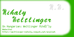 mihaly weltlinger business card